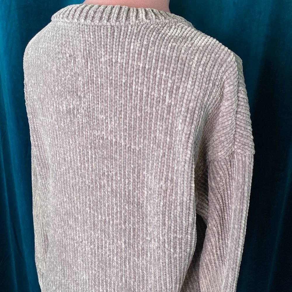 Gap Ribbed Knit Crew Neck Sweater Gray - Picture 6 of 7